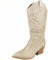 Light Gold 8 Womens Faux Leather Mid Calf Zip Boots - Ladies Travel & Winter Boots - Ladies Cowboy & Western Shoes
