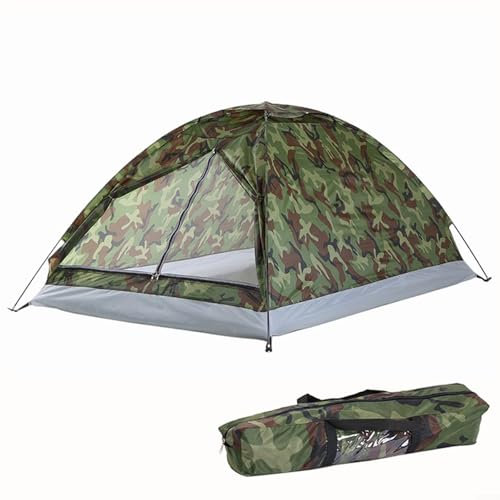 Campingzelt für 1 bis 2 Personen, leicht, Camouflage, Garten, Sonnenschutz, Outdoor, Wandern, tragbares Campingzelt für den Außenbereich, Sonnenschutz (2 Personen)
