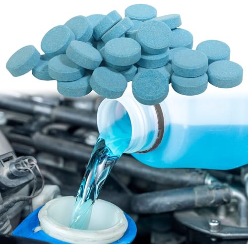 Flaconi 100PCS Auto Fensterreiniger,Auto Windschutzscheiben Reiniger Tabs,Glasreiniger Auto,Multifunktionale Auto Scheibenwaschtabletten,Geeignet für alle Automodelle wie Fahrzeuge,Pickups,SUVs