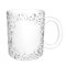 KDWJS Tasse Keramik Kaffeetassen Große 11oz Tassen 330ml Trinkgläser Mit Griff Personalisierte Geschenk Weiß,Musikpartitur Silhouette Musik Hintergrund