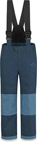 normani Kinder-Skihose mit abnehmbaren Hosenträgern Thermohose Winterhose Schneehose für Junge und Mädchen gefüttert - Wasserdicht: Wassersäule 11000 mm Winddicht Farbe Marine Größe L/146-152
