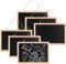 SHUESS Kreidetafel zum Aufhängen, A4, mit Schnur, 20 x 30 cm, Kreidetafel für die Wand, schwarze Tafel mit Holzrahmen, Küchentafel, Pinnwand für Hochzeit, Geburtstag, Bar, Buffet, Party, 6 Stück