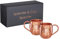 Specter & Cup Specter - Premium Moscow Mule Kupferbecher-Set 500ml, 2er-Set, Verpackt in Edlen Schwarzen Premiumbox, 100% Handgefertigte Becher