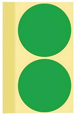 60 Stück Klebepunkte Aufkleber 100 mm Runde Punktaufkleber Farbkodierun Etiketten selbstklebende Markierungspunkte zum Beschriften, Basteln Green Stickers Round Color Coding Labels (Grün 10 cm)