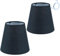 Sinta 2 Pack Lampenschirme Stoff Moderne Ersatz Lichtschirm E14/E27 Ersatzschirm Klein hängelampe für Kerze Kristall Kronleuchter Candle Light Wand Licht Tischleuchte,Schwarz