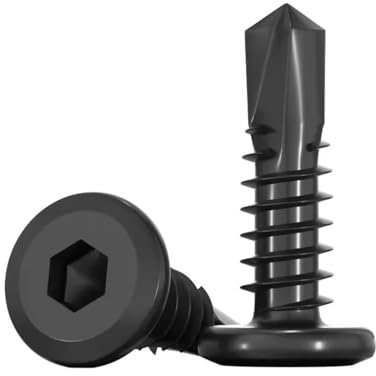 Tornillo autorroscante hexagonal Allen de acero inoxidable 410 negro