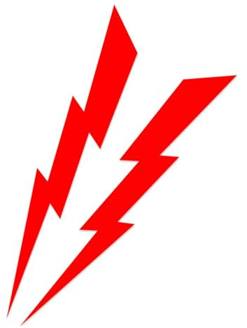 Lightningg - Set di 2 adesivi adesivi per casco da moto, a di fulmine, adesivi per computer portatili, veicoli, adesivi decorativi per finestrini auto, decalcomanie decorative per bici