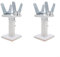 Steel Panel Radiator Floor Bracket, Panel Radiator Feet, Adjustable Height 14-21cm Double for Double Convector Radiators