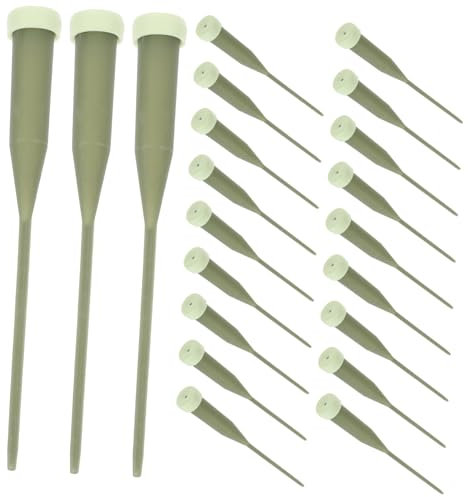 OSALADI 50 Pezzi Tubi Floreali Verdi Tubi dell'Acqua del Gambo Tubi per Acqua Floreale con Tappi in Silicone portafiori per Tomba Tubi per l'acqua dei Fiori plastica Green