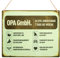 Opa Geschenk Geburtstag - OPA GmbH. Schild aus Holz - Geburtstagsgeschenk für Opa - Lustige Geschenke für Weihnachten - Vatertagsgeschenke, Passend für Feiern & Heimdekoration