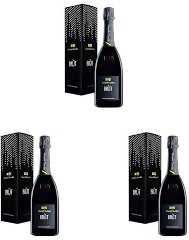 Contadi Castaldi Brut - Franciacorta DOCG Astucciato - Uve Chardonnay, Pinot Nero, Pinot Bianco - 750ml (Confezione da 3)