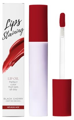 Lips Staining Lip Oil, Long-Lasting Moisturizing, Lip Oil Stain for Women and Girl, Lip Gloss (Black Cherry)