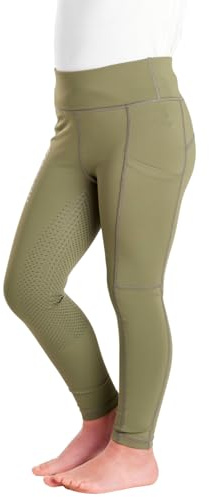Harry Hall Kids Everyday Riding Tights – Full Seat Grip, High Waist, Phone Pockets, 4‑Way Stretch Leggings