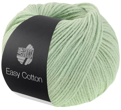 LANA GROSSA Easy Cotton | Multifile Baumwollmischung | Handstrickgarn aus 50% Baumwolle & 50% Polyacryl | 50g Wolle zum Stricken & Häkeln | 123m Garn FB 10