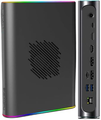 ONEXGPU 2: GPU esterna con prestazioni AMD Radeon RX 7800M, 12 GB di GDDR6, porte Oculink e USB4, supporto per tre monitor, struttura in alluminio aerospaziale, ideale per mini PC e console di gioco