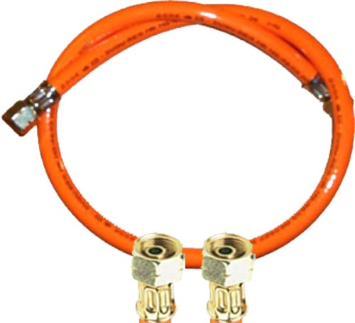Propan-Gasschlauch 2 X 3/8 links Standard (PVC) 100 cm (1 m) - (für Gewinden-Außenmaßen mit ca. 15-16mm)