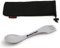 Wild Peak Contour Plastic Spork - Lightweight & Strong All in one Spoon, Fork, Knife Cutlery with Optional Storage Bag ▲ (Glacier White, with Storage Bag)