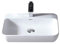 BERNSTEIN - Vasque Lavabo Rectangulaire à poser/suspendre fonte minérale Lave main mural Noir/Blanc mat 90x40x14cm - Design, Robuste & Durable - TWG201