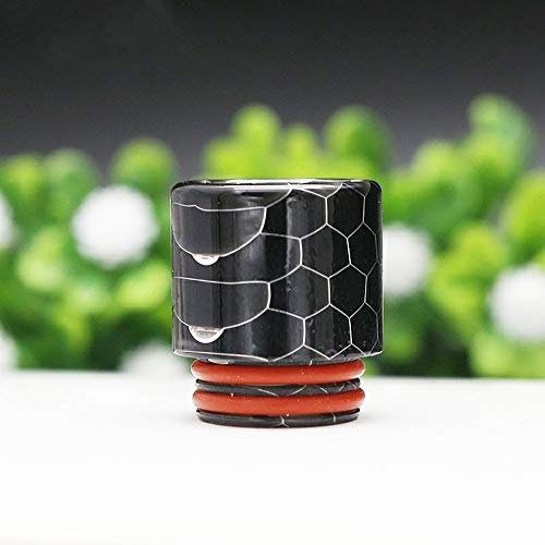 Denghui-ec, Resina Vape Boquilla Wild Cobra Goteo Punta para E-Cigarrillo 810 Rosca RTA Atomizador para SMOK TFV12 Prince (Color : Negro)