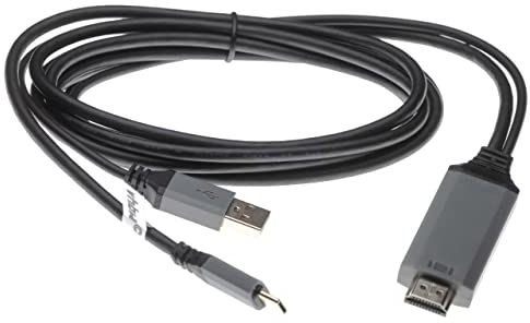 vhbw HDMI Kabel USB Datenkabel 2in1 Ladekabel (Y-Kabel USB C 3.1 + USB A 2.0 auf HDMI Stecker) z.B. kompatibel mit Huawei Mate 10-2m
