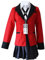 Yumeko Jabami Kostüm Schuluniformen Anime Cosplay Party komplettes Set - Rot - Groß