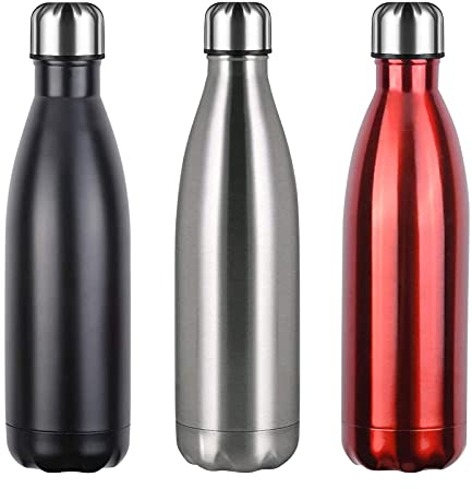 flintronic Botella de Agua Acero Inoxidable 750ml, Estanqueidad, Acero Inoxidable sin BPA Doble Pared al vacío Termo para Sport Gimnasio Trekking Bicicleta, Cepillo de Limpieza Incluido