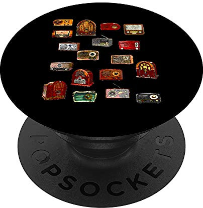 Komisch Sheldon Nerdig Retro antikes Radio Geek PopSockets mit austauschbarem PopGrip