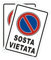 Andchi 2 Pezzi Cartello Segnaletico Sosta Vietata, Segnale in Metallo in Alluminio, Antiruggine, Resistenza allo Sbiadimento, 25 x 35 cm