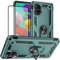 for Samsung A51 Phone Case: Samsung A51 Case with Screen Protector: Shockproof Silicone Protective with Kickstand for Samsung Galaxy A51 (Dark Green)