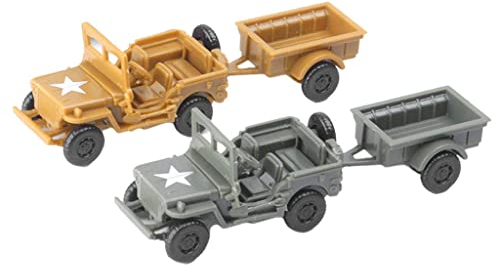 Colcolo 2 Stücke 4d Modell Kits Simulation 1/72 Truck mit Anhängerspiel Set