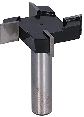 Fraise CNC, fraise en forme de T à 4 dents, fraise à grand diamètre, raboteuse à main,Tige CNC Spoilboard Fraise de Surface de Fraise Fraises à Défoncer Pour le Travail du Bois