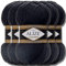 Alize 5x 100g Lanagold Classic Türkische Premium Wolle Baumwolle und Acryl Uni Handstrickgarne | Yarn | Garn | Strickgarn Einfarbig Baby zum Häkeln Stricken Kleidung Schals (Black | 60)
