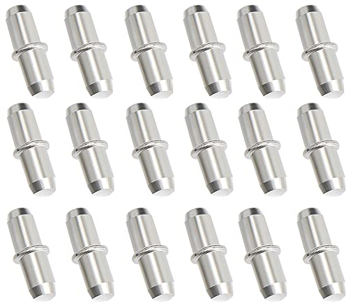 Uotyle Bodenträger 5mm Pack von 150 Bodenträger Für Einlegeböden Regalbodenträger aus massivem Stahl mit 50 Stück Gummimanschette (5 * 16mm)