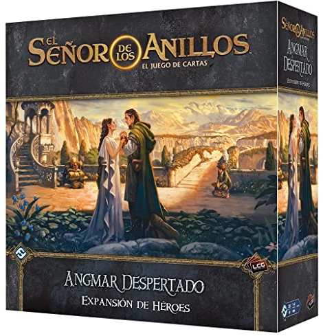 Fantasy Flight Games, Der Herr der Ringe LCG MEC107ES, Angmar geweckte Erweiterung der Helden, Kartenspiel, Spanisch, mehrfarbig
