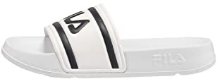 FILA Damen Badeschuhe Badelatschen Badeschlappen Slipper Morro Bay III, Farbe:Weiß, Artikel:-10004 White, Schuhgröße:EUR 40