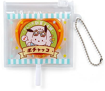 Sanrio Pochacco 285102 - Llavero con espejo (Sanriodagashi Honpo), Naranja, 約8×1×9.5cm