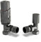 UK Radiators Black Nickel Radiator Valve 15mm Angled Lockshield Valve in Black Nickel and Polished Finish - Classy and Modern Design 1/2 x 15mm Angled Radiator Valve