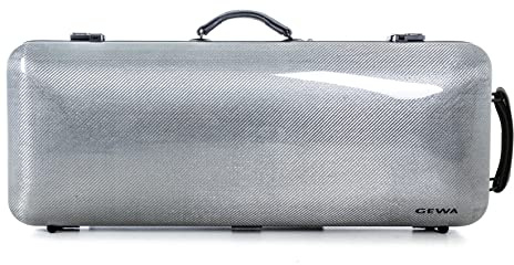 GEWA IDEA 2.7 Double Case for 2 Violins Silver/Black Titanium with Additional Side Handle Made in Germany