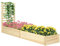 Outsunny Jardinière avec Treillis carré Potager en Bois 230 x 60 x 110 cm Effet Bois Naturel