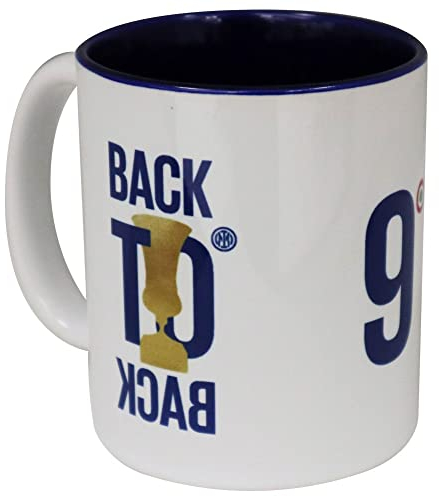 Zeus Party Tazza Inter bianca con interno blu in ceramica BACK TO BACK Edizione Speciale Vittoria Coppa Italia 2023