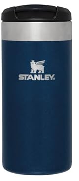Stanley Aerolight Transit Termo Cafe para Llevar 0.35L - Mantiene el Calor Durante 6 Horas - Compatible con Soporte para Coche - Taza Café Antifugas - Apta Para Lavavajillas - Royal Blue Metallic