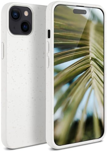 ONEFLOW Sama Sama Case kompatibel mit Apple iPhone 15 Plus – Nachhaltige Handyhülle aus Pflanzenfasern, Hülle biologisch abbaubar ohne Plastik, vegan und umweltfreundlich – Weiss