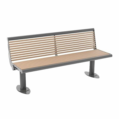Gartenbank Ganzstahl-Außenbank, Gartenbank im Freien mit Rückenlehne, armlos, Stabiler Metall-Freizeitsitz for Terrasse, Garten, Hof, Bank Sitzbank (Color : 180 * 54 * 78cm)