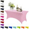 Spandex Stretch Tischdecke Rosa,6FT Hohem Elastik Waschbare und knitterfreie rechteckige Stretch Tischdecke,Elastische Tischdecken für Geburtstags,Hochzeit,Weihnachten,Bankett Tischdekoration