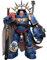 JOYTOY JT7745 40K 1/18 Action Figur Spielzeug, Ultramarines Captain in Gravis Armour, 4-Zoll Geschenk für Action Figure Enthusiasten und Sammler