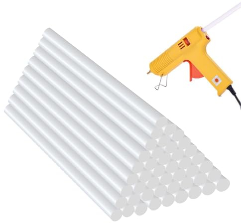 MagiSel Hot Glue Sticks, 20 Pieces, 11mm x 190mm, Clear, DIY Art School Hobbies, Crafts