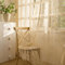 Sutuo Home Beige Spitzenvorhänge, 228 cm lang, 2 Paneele, Vintage, Rosen-Blumenstickerei, durchscheinende Vorhänge für Schlafzimmer, Wohnzimmer, Privatsphäre, rustikale Fensterdekoration