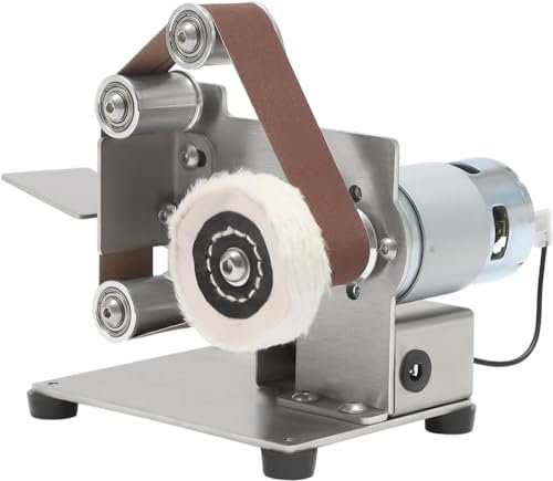 Smerigliatrice, Mini levigatrice a nastro da banco Smerigliatrice in metallo Piccola affilatrice elettrica, Kit for affilare i bordi lucidatrice a 7 velocità regolabili