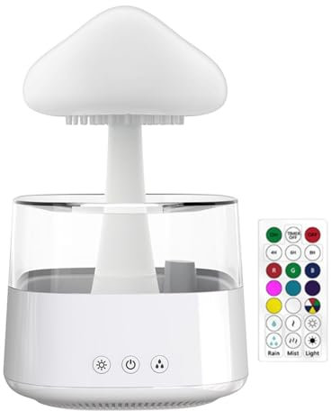 Mushroom Diffuser - Humidifier Oil Diffuser | 7 Color Mushroom Lamp | LED Humidifier Oil Diffuser Adjustable | 650g Aromatherapy Products, Home Decors For Hotel, Conference Room, Bedroom, Living Room,