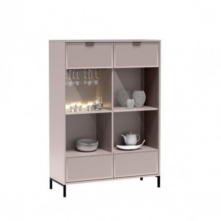 Verona Idee MÖBELSET LOFT Cashmere : Set FÜR Ihr Wohnzimmer NIEDRIGE VITRINE